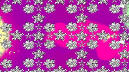 Seamless pattern with interesting doodles on colorfil background. Pano. Raster illustration.