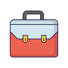 briefcase icon with white background vector stock illustration