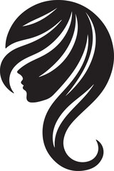 Hair icon silhouette vector style art illustration
