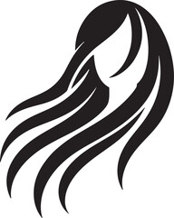 Hair icon silhouette vector style art illustration