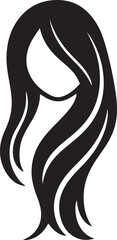 Hair icon silhouette vector style art illustration