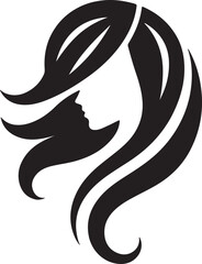 Hair icon silhouette vector style art illustration