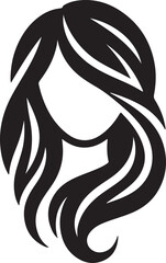 Hair icon silhouette vector style art illustration