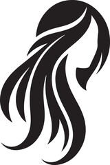 Hair icon silhouette vector style art illustration