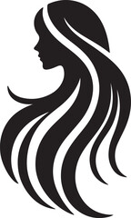 Hair icon silhouette vector style art illustration
