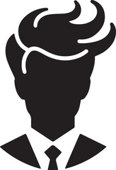 Hair icon silhouette vector style art illustration