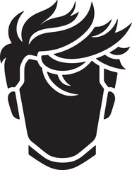 Hair icon silhouette vector style art illustration