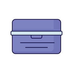 lunch box icon with white background vector stock illustration