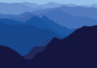 Mountains landscape panorama vector design illustration