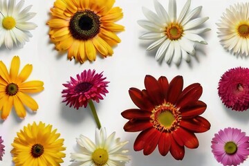 Illustration of a flower meadow in spring. Generative AI.	
