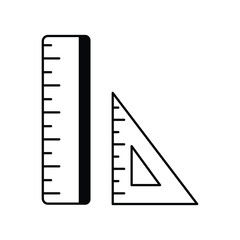 ruler icon with white background vector stock illustration