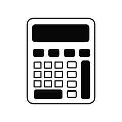 calculator icon with white background vector stock illustration