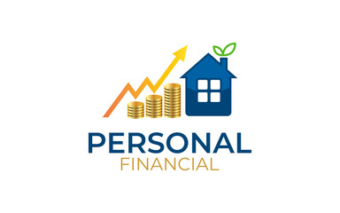 Illustration of graphic vector for personal financial planner solutions logo design