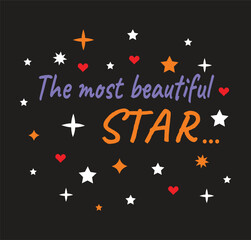 The most beautiful party, Vector illustration for posters, prints and cards