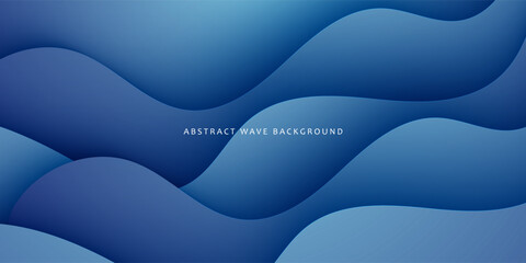 Abstract 3d background with dark blue wave shadow shape design. Futuristic wave background. Eps10 vector