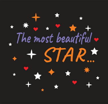 The most beautiful party, Vector illustration for posters, prints and cards