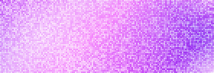 Pink purple disco party pattern background. Iridescent sequin mosaic texture. Abstract shining halftone wallpaper. Pop up comic glitter sparkles backdrop. Retro vector design template
