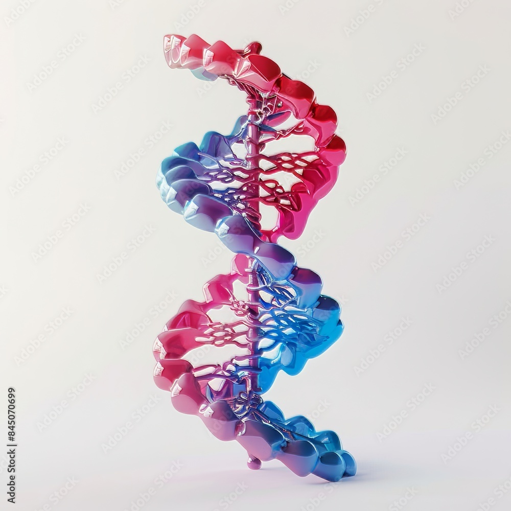 Poster 3d illustration of dna with isolated background