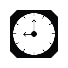 clock icon with white background vector stock illustration
