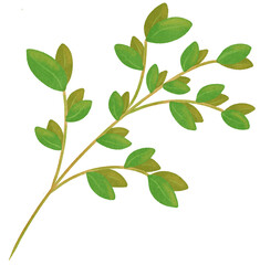 Naklejka premium Bouquet of leaves and flowers