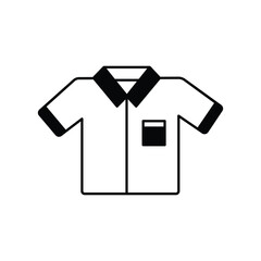 uniform icon with white background vector stock illustration