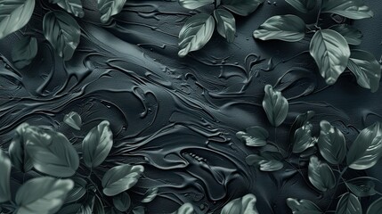 3d botanical abstract background