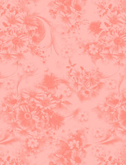 pink background with flowers