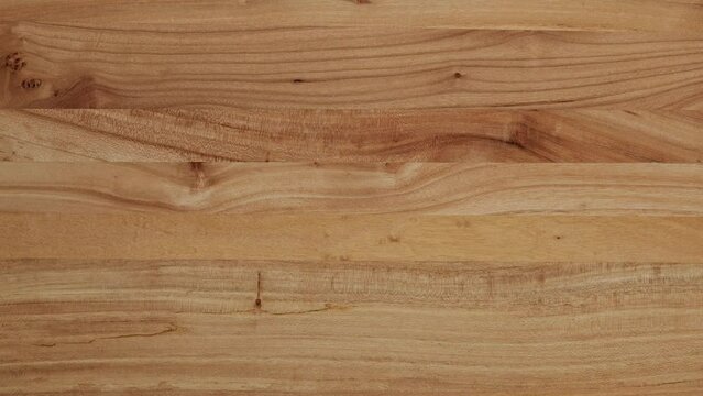 Elm wood table top panning up and down overhead background. Elm wood table top background. texture of the wall
