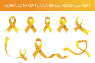 bereaved parents awareness month design element. eps 10. ribbon awareness design template.