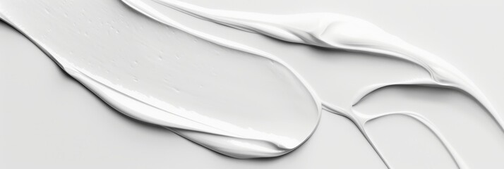 Obraz premium Abstract White Paint Texture with Smooth Brushstrokes