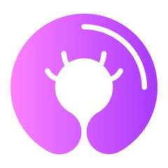 neck pillow gradient icon