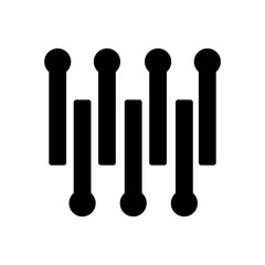 set of black silhouettes of black and white