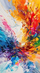 Experience a modern impressionist masterpiece capturing the dynamic movements of a kinetic pedestrian bridge.