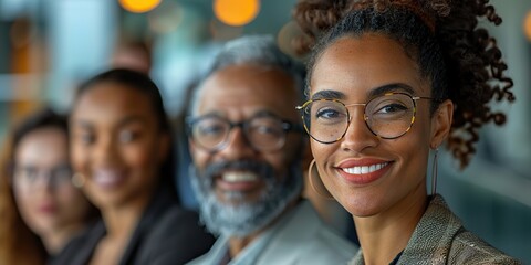 A magnified visual depicting a diverse collective of professionals engaged in collaborative endeavors within an inclusive work environment, reflecting a steadfast dedication to equal opportunities and