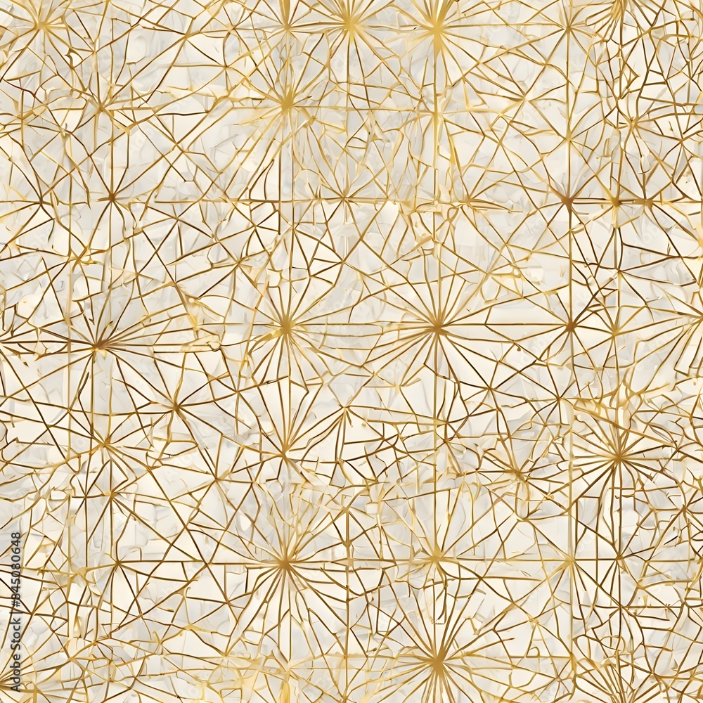 Aufkleber modern simple geometric vector seamless pattern with gold line texture on white background. light ab
