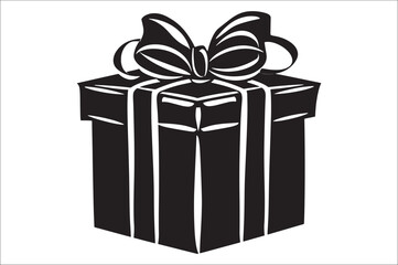 Gift box icon.  Gift box silhouette Vector illustration. Gift boxes silhouette.