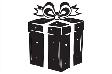 Gift box icon.  Gift box silhouette Vector illustration. Gift boxes silhouette.