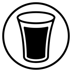 drinking water glyph icon