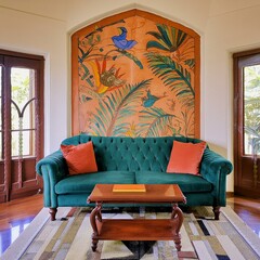 modern living room with sofa