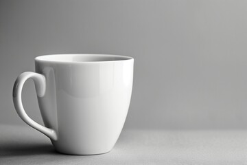 Obraz premium white cup on a wooden table