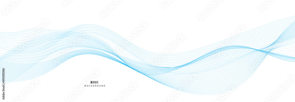 Wall mural abstract wave element for design. digital frequency track equalizer. stylized line art background. v