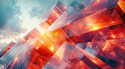 Dynamic Abstract Polygonal Art Overlay Intersect Background Design