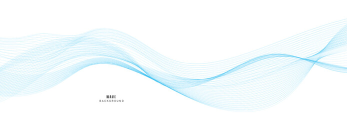 Abstract wave element for design. Digital frequency track equalizer. Stylized line art background. Vector illustration.