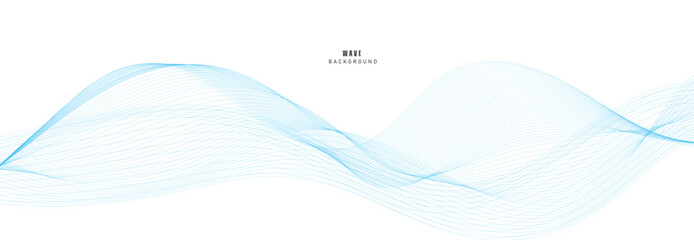 Abstract wave element for design. Digital frequency track equalizer. Stylized line art background. Vector illustration.