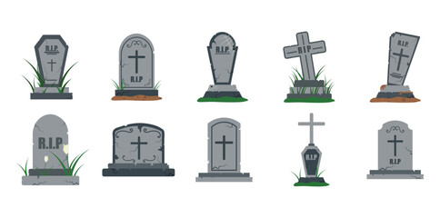 Gravestone Vector Set