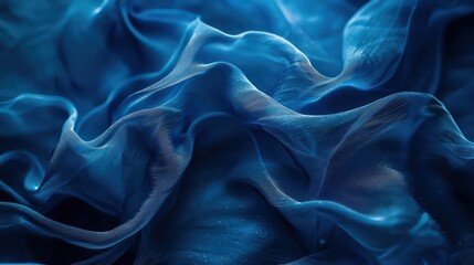 Obraz premium Elegant Whispers, A Tapestry of Tulle and Sequins in Shades of Blue and Black