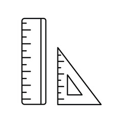 ruler icon with white background vector stock illustration