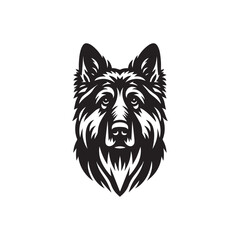 Lion, deer, cute dog head vector