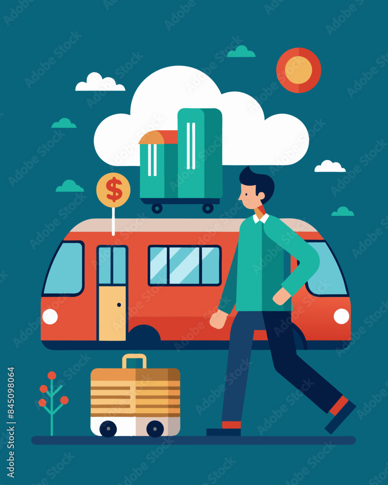 Poster in order to save on transportation costs a consumer utilizes public transit instead of driving their