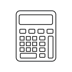 calculator icon with white background vector stock illustration